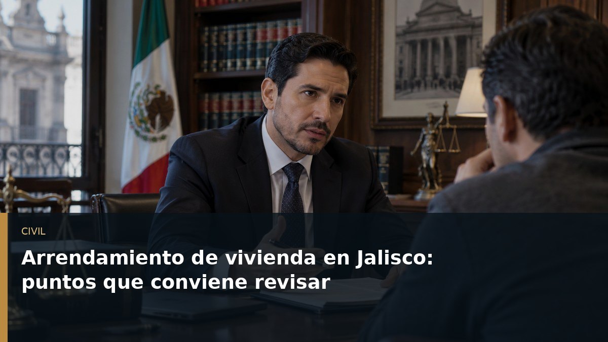 Arrendamiento de vivienda en Jalisco: puntos que conviene revisar