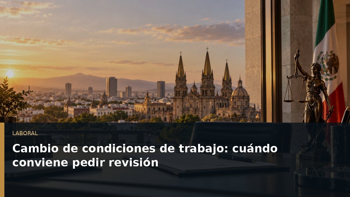 Cambio de condiciones de trabajo: cuándo conviene pedir revisión