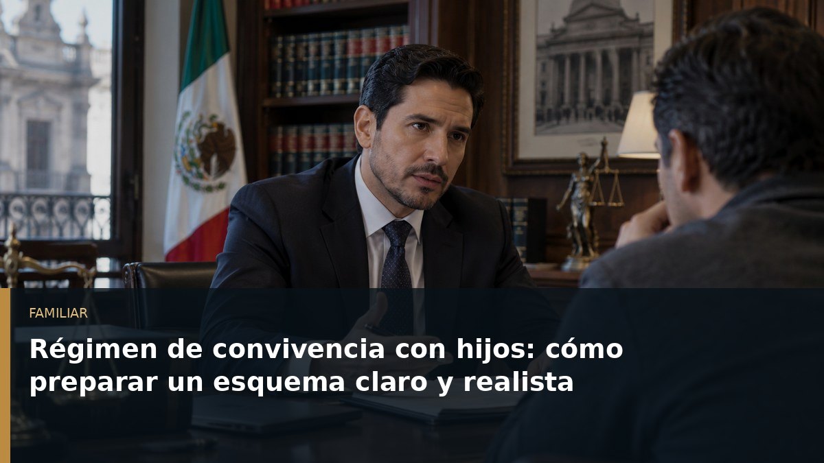 Régimen de convivencia con hijos: cómo preparar un esquema claro y realista