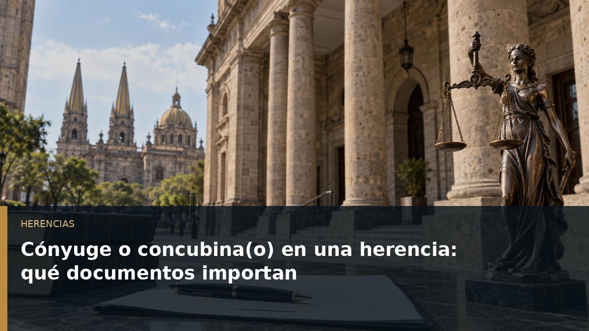 Cónyuge o concubina(o) en una herencia: qué documentos importan