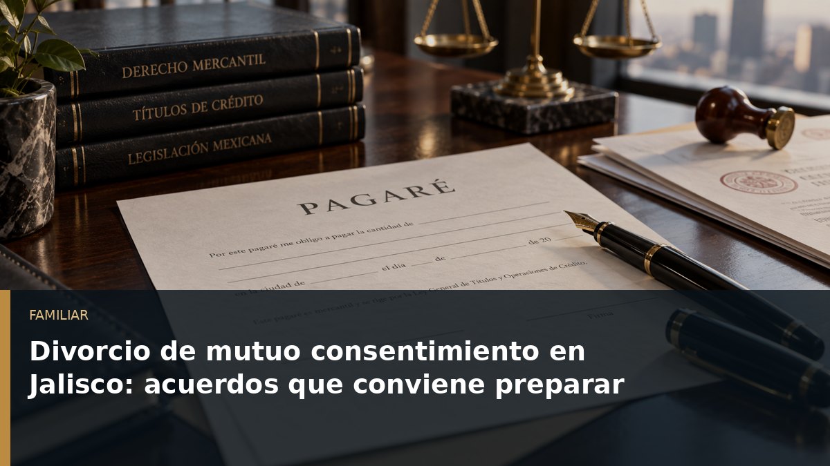 Divorcio de mutuo consentimiento en Jalisco: acuerdos que conviene preparar