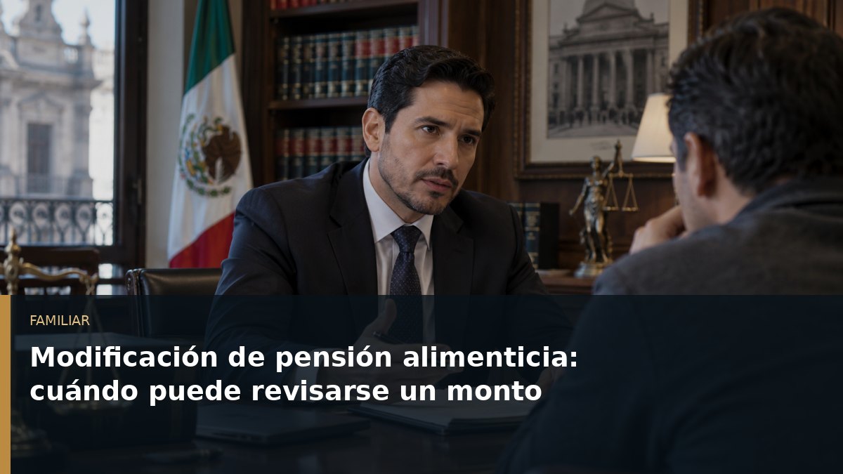 Modificación de pensión alimenticia: cuándo puede revisarse un monto