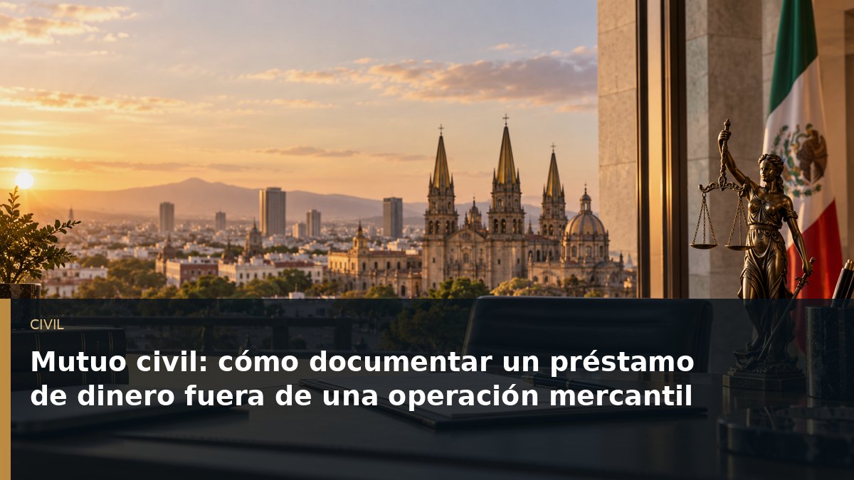 Mutuo civil: cómo documentar un préstamo de dinero fuera de una operación mercantil