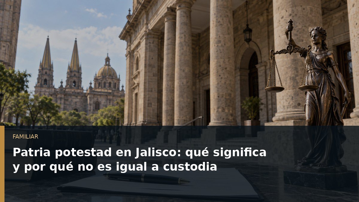 Patria potestad en Jalisco: qué significa y por qué no es igual a custodia