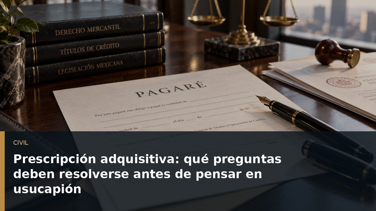 Prescripción adquisitiva: qué preguntas deben resolverse antes de pensar en usucapión