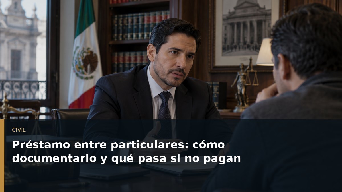 Préstamo entre particulares: cómo documentarlo y qué pasa si no pagan