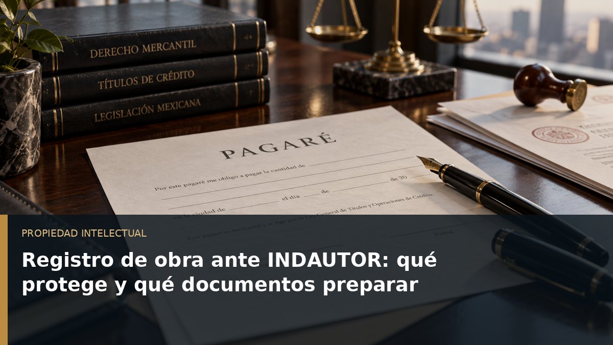 Registro de obra ante INDAUTOR: qué protege y qué documentos preparar