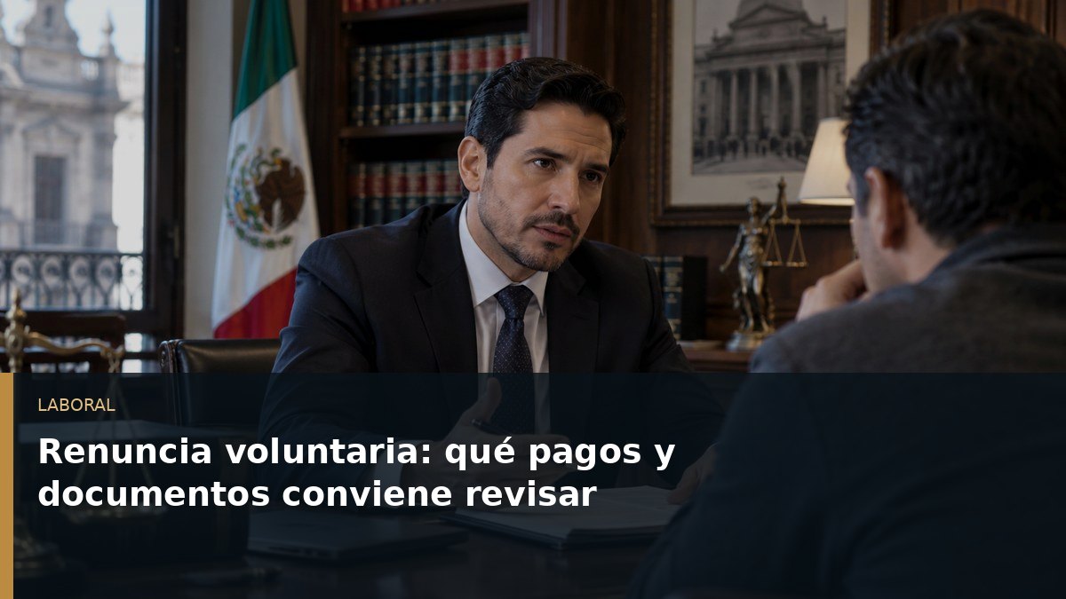 Renuncia voluntaria: qué pagos y documentos conviene revisar