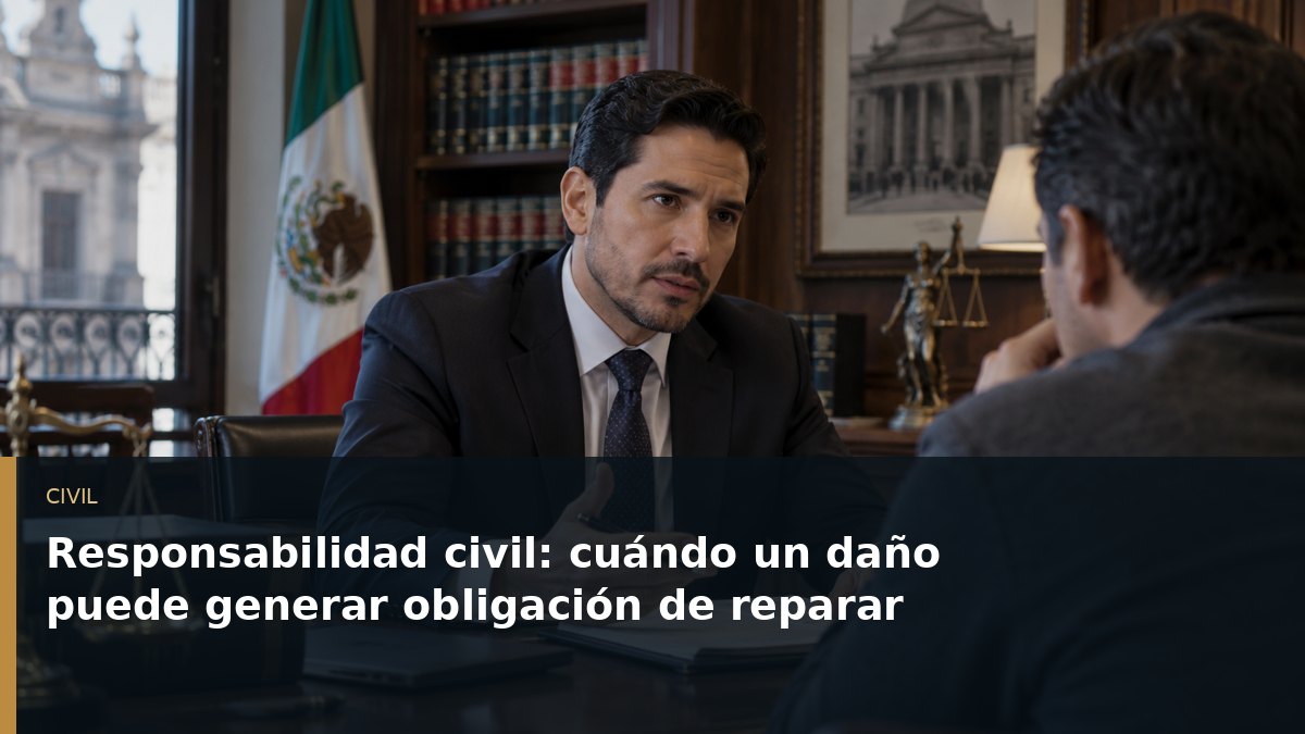 Responsabilidad civil: cuándo un daño puede generar obligación de reparar