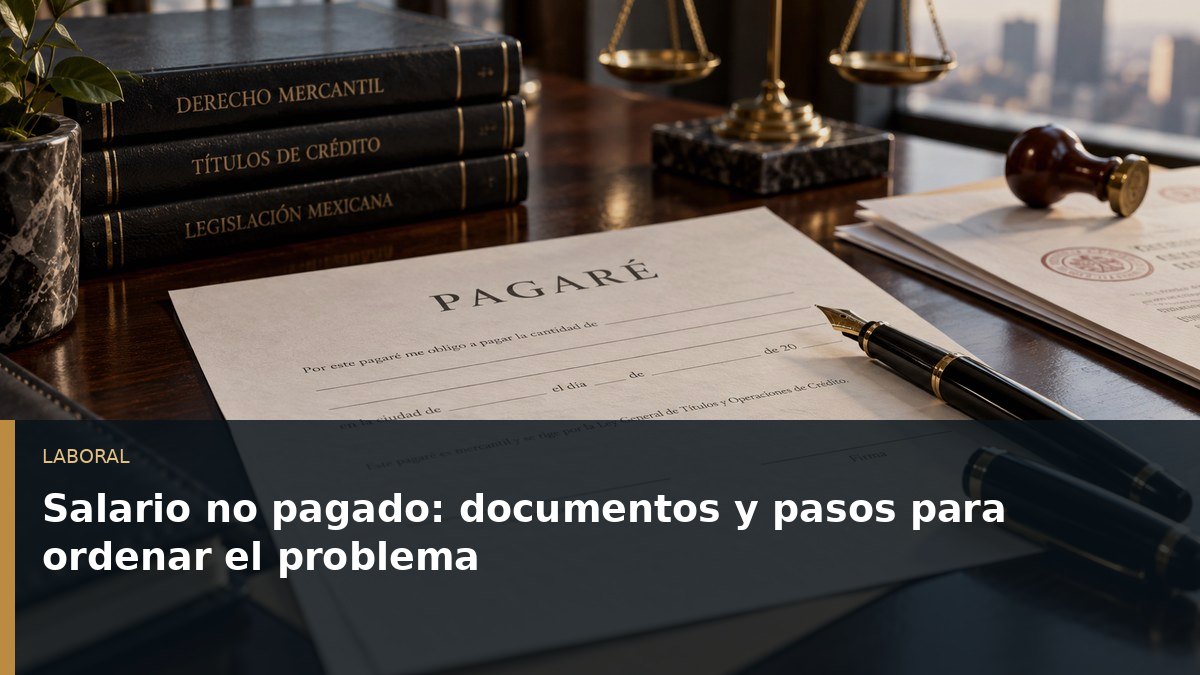 Salario no pagado: documentos y pasos para ordenar el problema