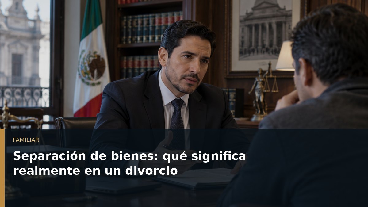 Separación de bienes: qué significa realmente en un divorcio