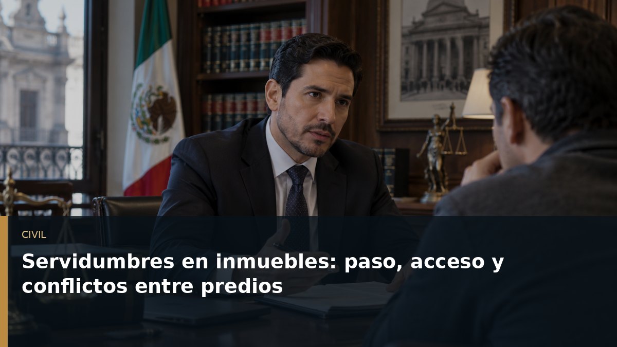 Servidumbres en inmuebles: paso, acceso y conflictos entre predios