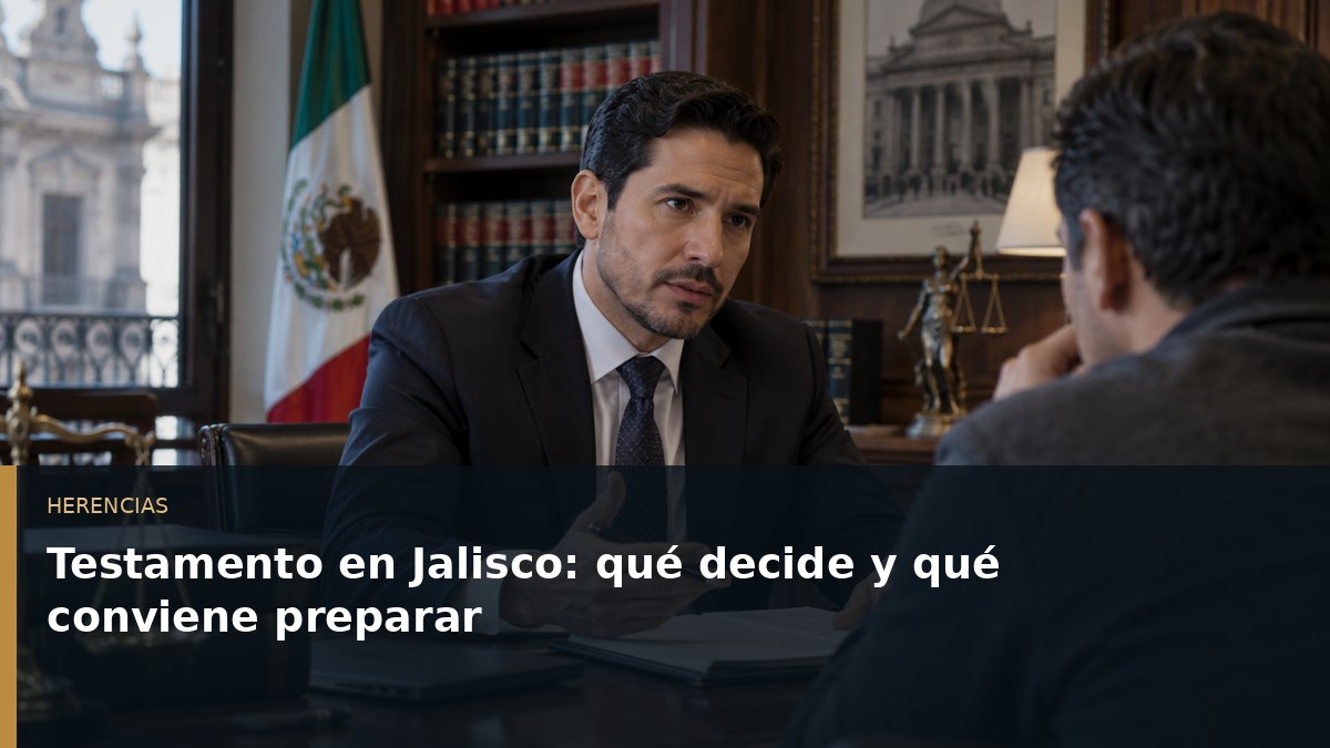 Testamento en Jalisco: qué decide y qué conviene preparar