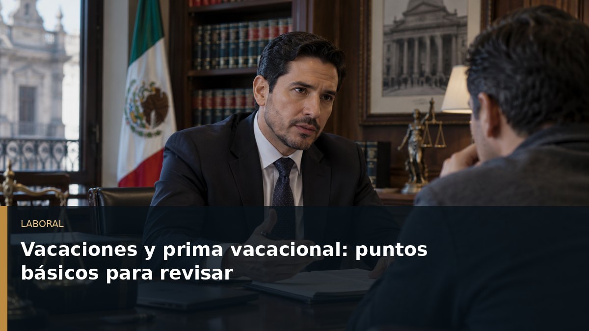 Vacaciones y prima vacacional: puntos básicos para revisar