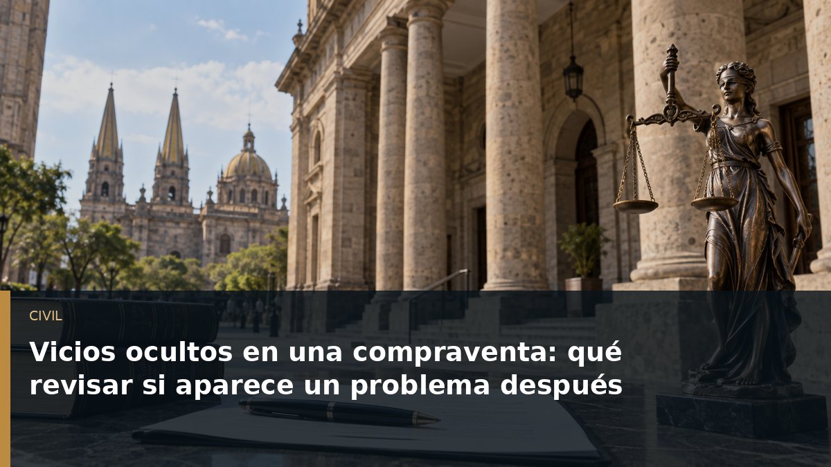Vicios ocultos en una compraventa: qué revisar si aparece un problema después